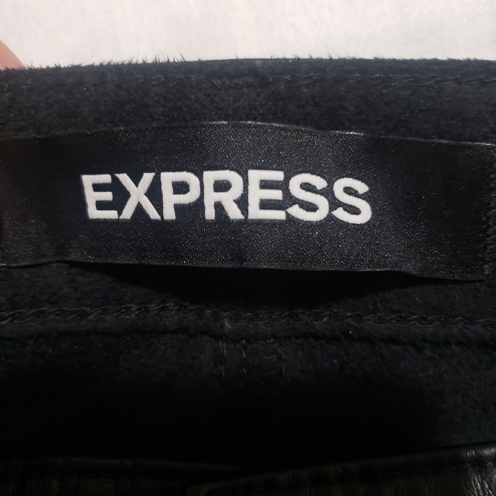 Express Black Leather Pants....size:10 R - Picture 9 of 14